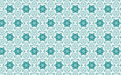 Teal Flower Tiles