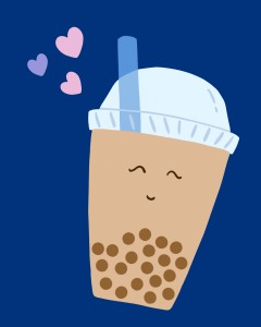 Boba blue Love