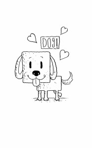 Happy Dog Black & White