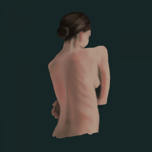 Woman back painting