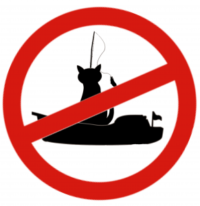 No cat fishing symbol