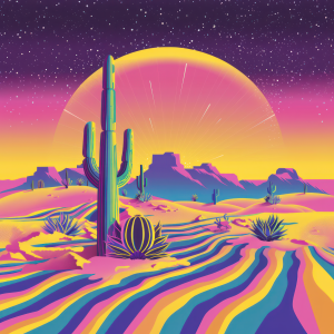 Psychedelic Saguaro
