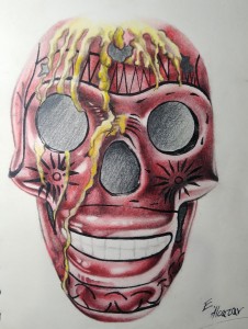 Cráneo rojo 