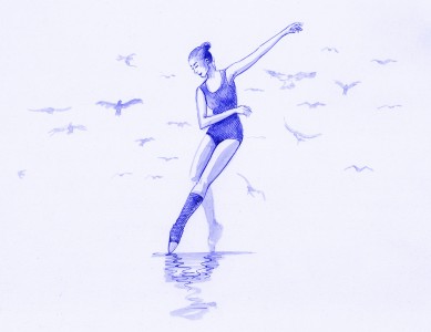 Dancing With Birds (Blue)