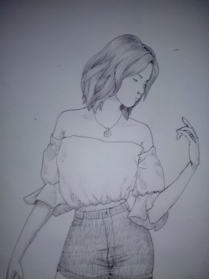 Chica posando para la foto