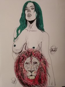 Mamá naturaleza con el rey de la selva