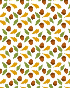 Acorn leaves pattern