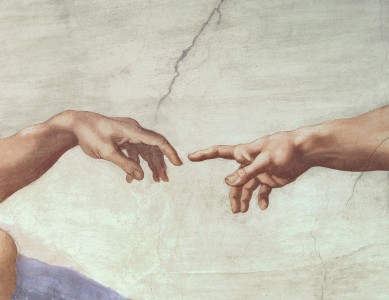 Hands of God the Father and Adam 