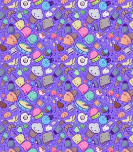 Kawaii Adorable Food Pattern
