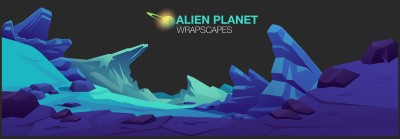 Alien Wrapscape Sticker 4x12
