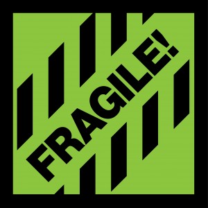 Fragile Warning Green