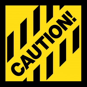 Caution Vertical Yellow & Black