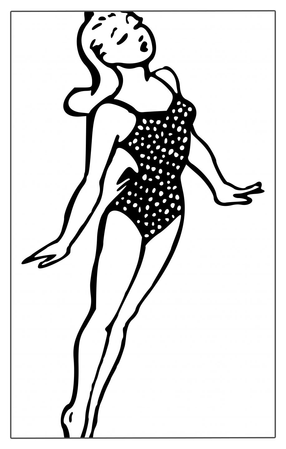 Vintage Lady In Swimsuit Shop For A Oversized Blank Cover Plate Vintage lady in swimsuit shop for a oversized blank cover plate