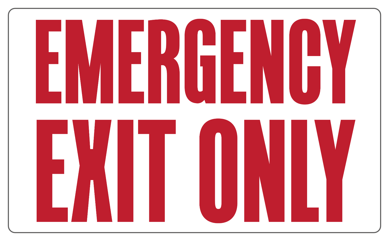 3” x 5” Door Sign