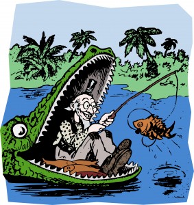 Fishing in the Gator's Mouth