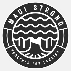Maui Strong 5in. Sticker Black