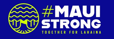 Maui Strong Bumper Sticker Blue