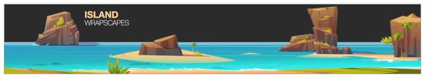 Island Wrapscape Sticker 2x12
