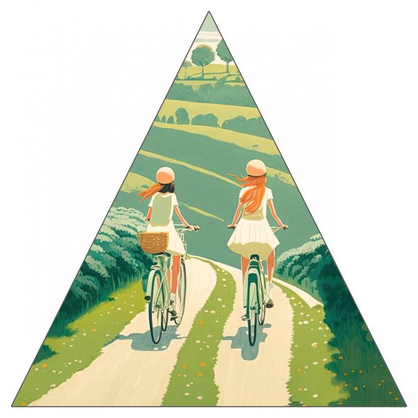 4” Triangle Sticker Shape