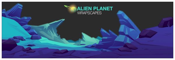 Alien Wrapscape Sticker 4x12