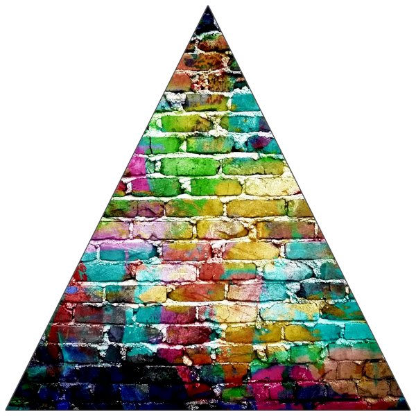 8” Triangle Sticker Shape