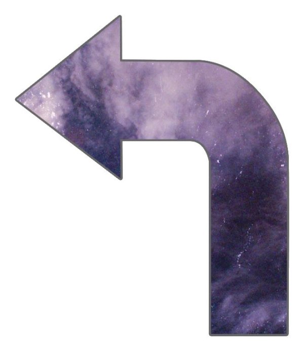 Arrow Curved Left 2” Sticker