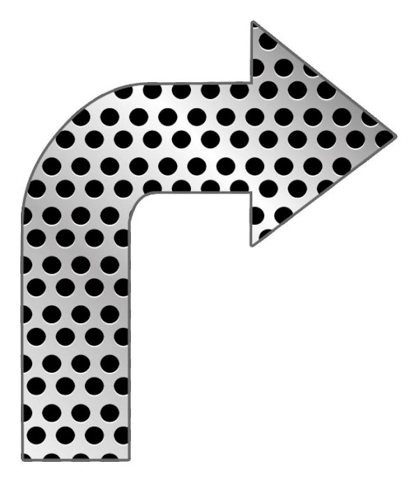 Arrow Curved Right 2” Sticker