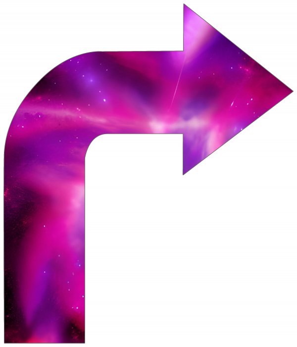 Arrow Curved Right 9” Sticker