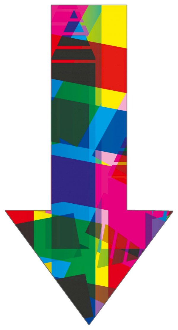Arrow Down 4” Sticker