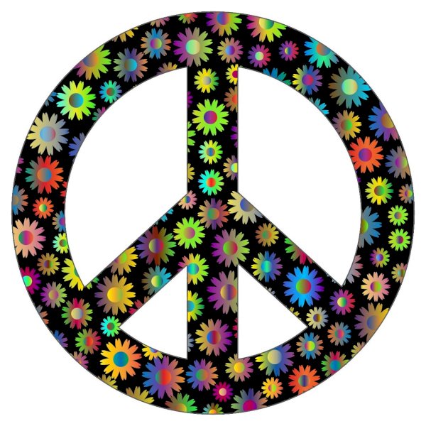 Peace sign 4” Sticker