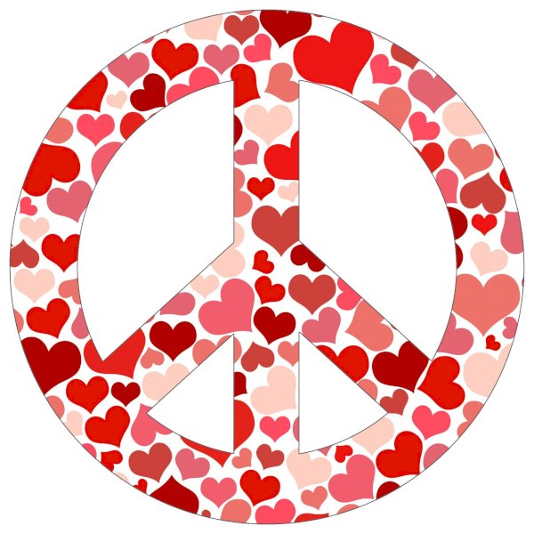 Peace sign 6” Sticker