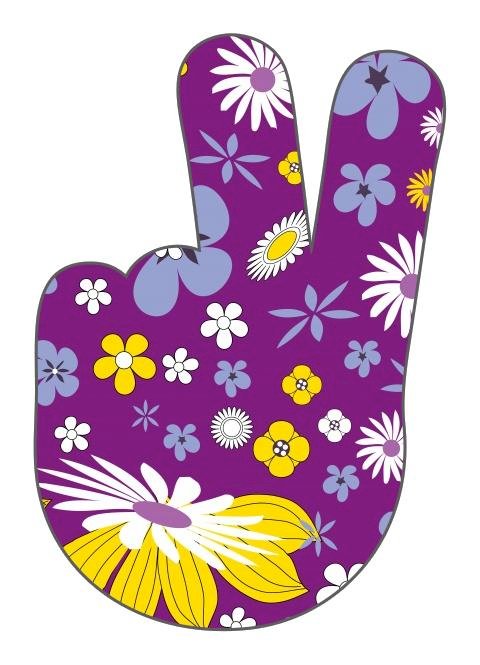 Peace Sign Hand 2” Sticker