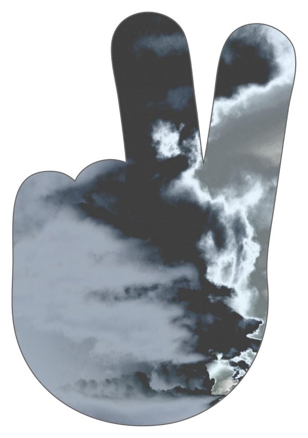 Peace Sign Hand 4” Sticker