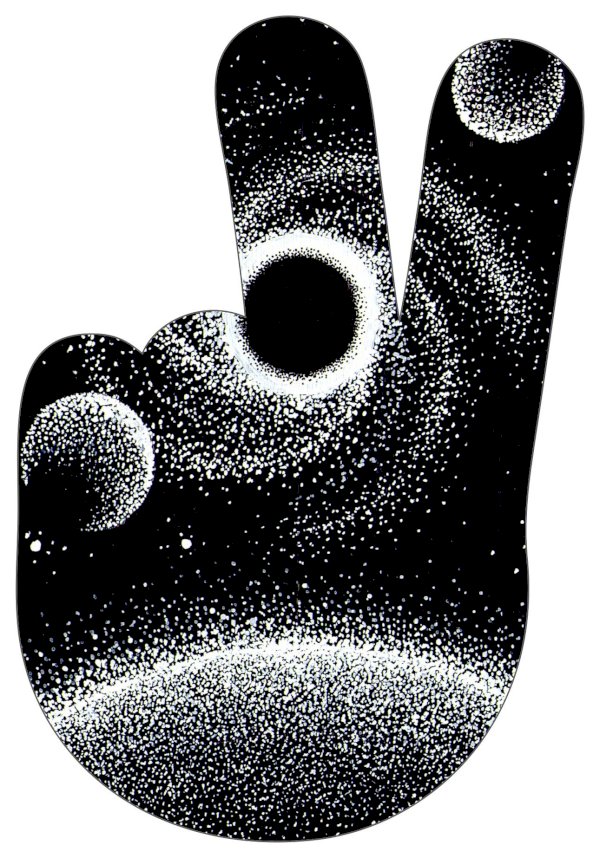Peace Sign Hand 6” Sticker