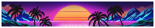 Retrowave Wrapscape Sticker 2x12